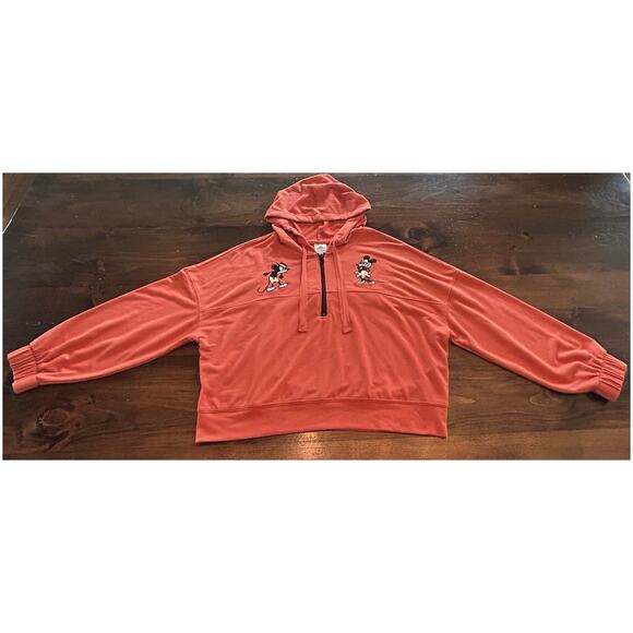 Disney Store Mickey Minnie Retro Embroidered Cropped Top Jacket Shirt Size Small - Picture 4 of 13